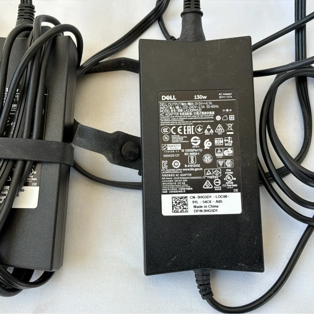 3 - OEM Dell 130W AC Adapter 19.5V 6.7A Model LA130PM121 Laptop Chargers